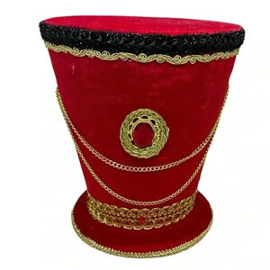 Red Velvet Jeweled Soldier Hat Christmas Tree Topper
Gold Chain